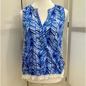 Lilly Pulitzer Kipper Tank Blouse. Lapis Blue . Size Extra Small